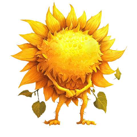 Preview for Smiling-sunflower-character-elemental-monster-template-18c0e