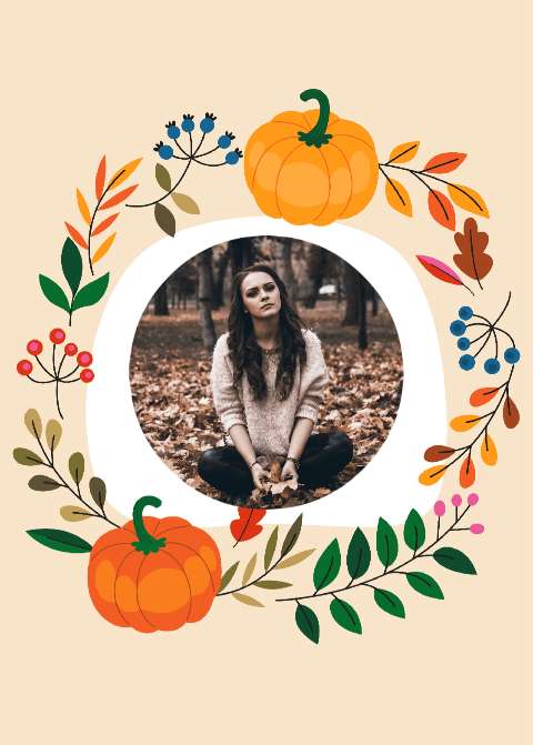 Preview for Autumn-portrait-pumpkins-thanksgiving-template-689f8