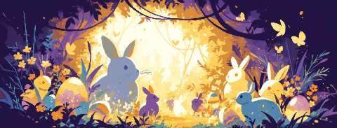 Preview for Easter-bunny-illustration-easter-facebook-template-be819
