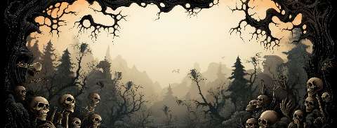 Preview for Dark-forest-skulls-landscape-halloween-social-template-bffed