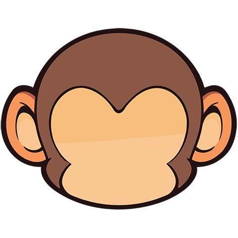 Preview for Cartoon-monkey-face-illustration-emoji-animal-template-58a6f