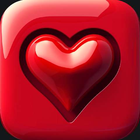 Preview for Red Heart Icon Design Template