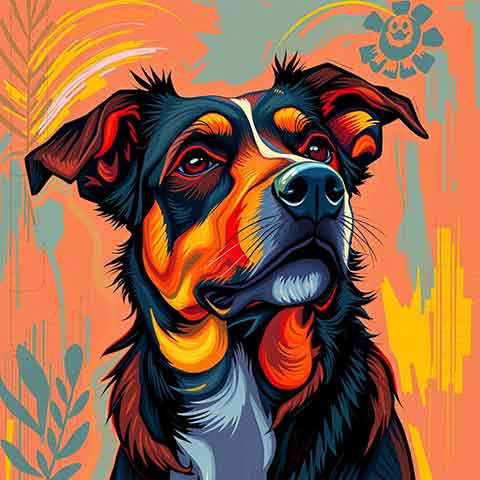Preview for Vibrant-dog-artwork-aiold-template-7c750