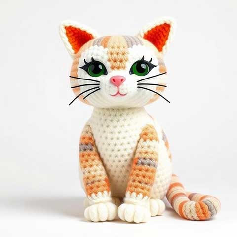 Preview for Crochet-cat-plush-toy-aistickerartstyle-template-25e35
