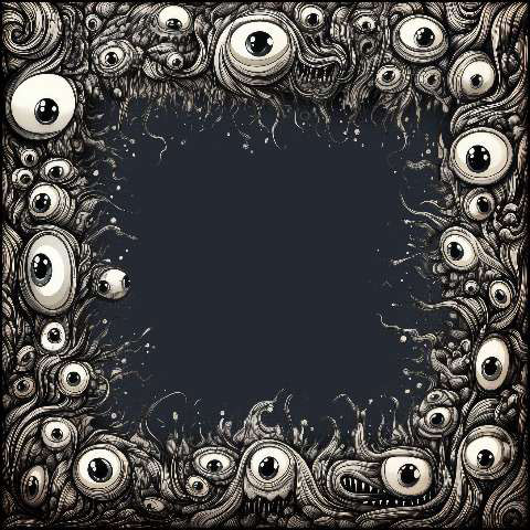 Preview for Surreal-eye-border-art-halloween-template-c0265