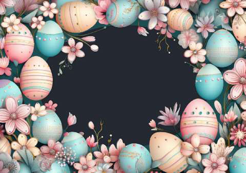 Preview for Easter-egg-floral-frame-easter-frame-template-1e699