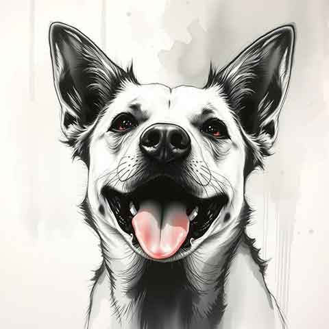 Preview for Happy Dog Illustration Template