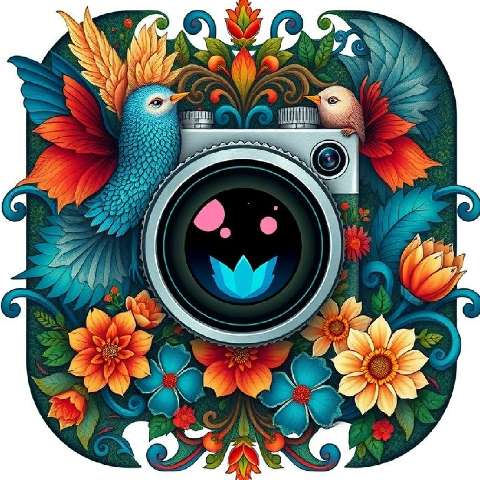 Preview for Floral-camera-illustration-aiappiconstyle-template-737e1