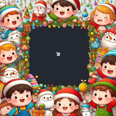 Preview for Christmas-cartoon-frame-christmas-frame-template-570b4