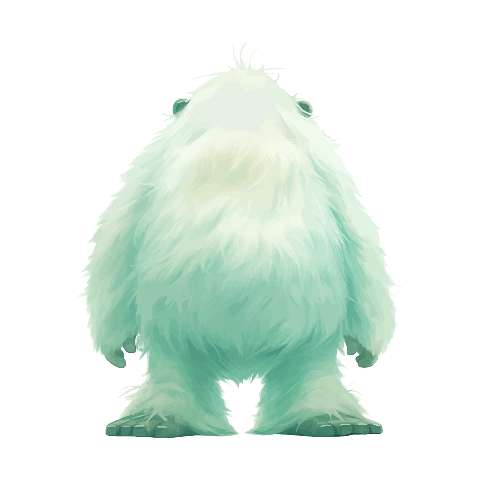Preview for Mint-green-monster-plush-toy-character-monster-template-263d1