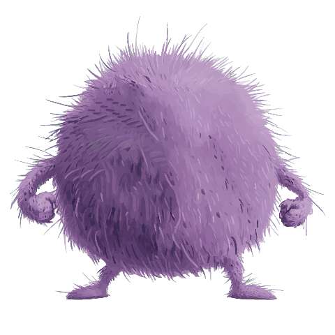 Preview for Purple-fuzzy-creature-illustration-ugly-monster-template-e73df