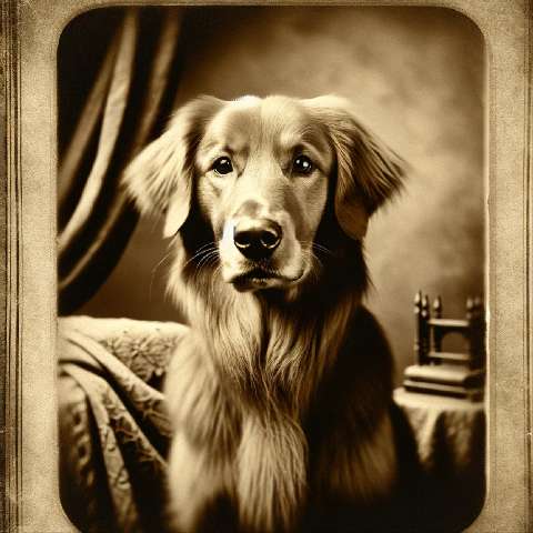 Preview for Vintage Dog Portrait Design Template