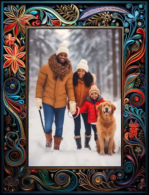 Preview for Family-winter-walk-christmas-frame-template-3c3e1