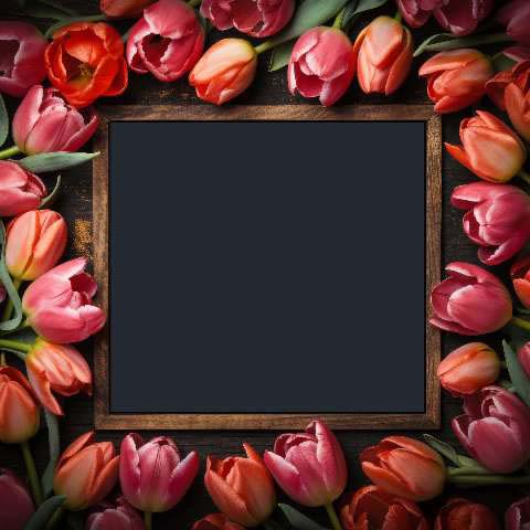 Preview for Tulip-frame-chalkboard-colorful-frame-template-e025c