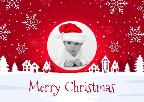 Preview for Christmas-greeting-card-with-baby-holiday-card-template-70523