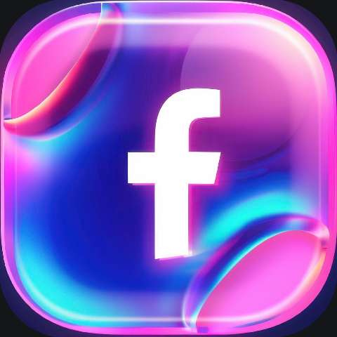 Preview for Facebook-icon-design-neon-purple-template-62ecf