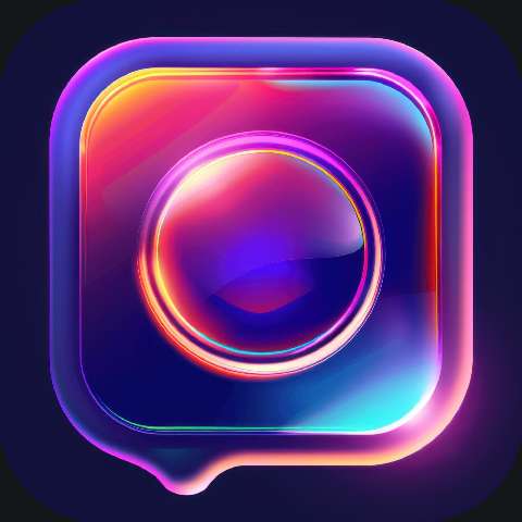 Preview for Neon Purple Chat App Icon Template