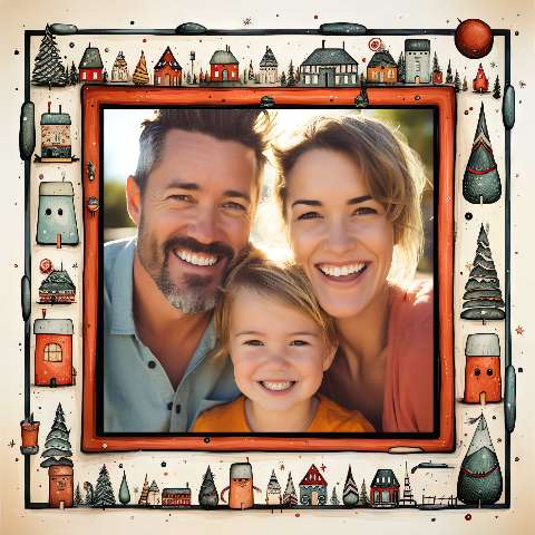 Preview for Family-christmas-portrait-template-christmas-frame-76a6b