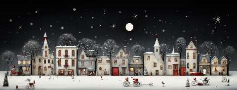 Preview for Winter-town-illustration-christmas-facebook-template-b0fcc