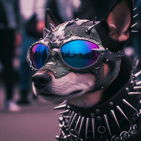 Preview for Punk Dog With Sunglasses Template