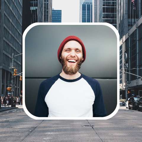 Preview for Smiling-man-city-street-square-template-8617e