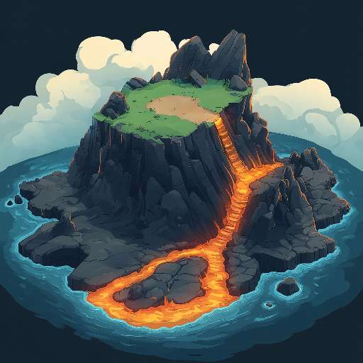 Preview for Mystical-island-lava-pathway-lava-tiny-template-e6902