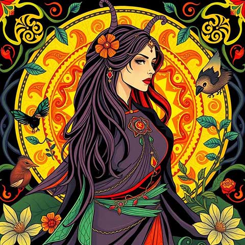 Preview for Mythical-woman-illustration-aistylized-template-47f4f