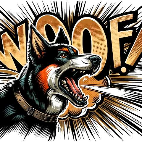 Preview for Aggressive Dog Illustration Template