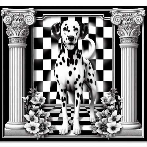 Preview for Dalmatian Dog Artwork Design Template