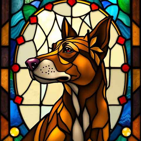 Preview for Stained-glass-dog-art-aiold-template-bd263