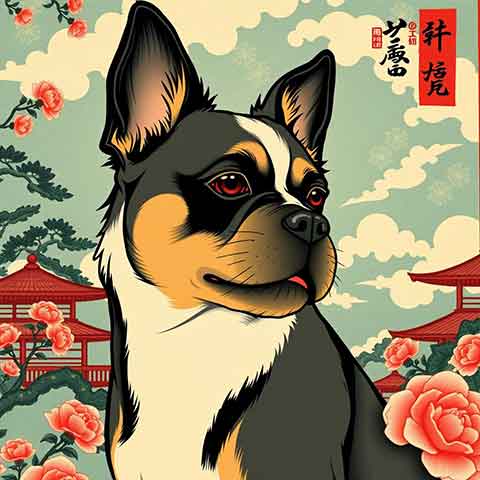 Preview for Japanese-dog-illustration-aiold-template-61c1c