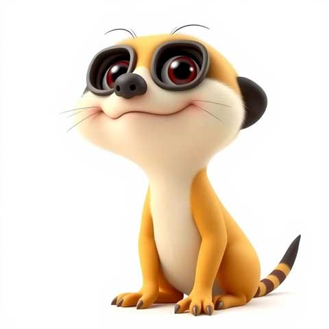 Preview for Cartoon-meerkat-character-design-aiemojianimals-template-8ee3a