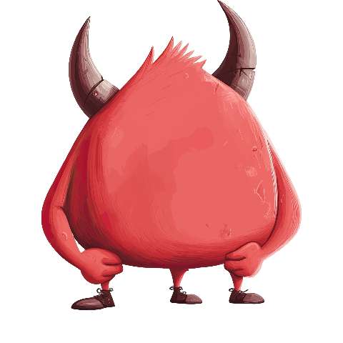 Preview for Red Cartoon Monster Design Template