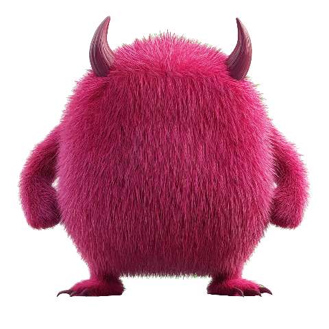 Preview for Pink-monster-character-design-fuzzy-monster-template-8914f