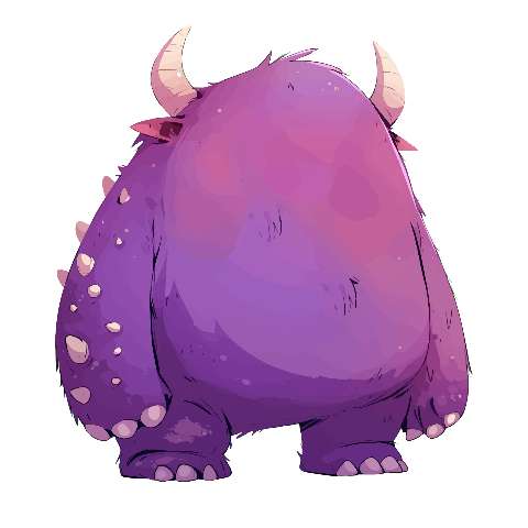 Preview for Purple-cartoon-monster-illustration-large-monster-template-42513