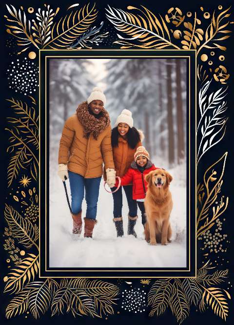 Preview for Family-winter-walk-christmas-frame-template-d3d41