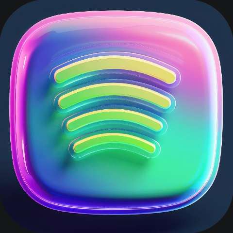 Preview for Rainbow Wi‑fi Symbol Icon Template