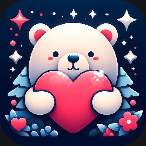Preview for Cute-bear-heart-love-app-template-58e7d