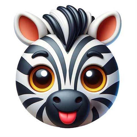 Preview for Cartoon-zebra-face-illustration-aiemojianimals-template-c5c2f