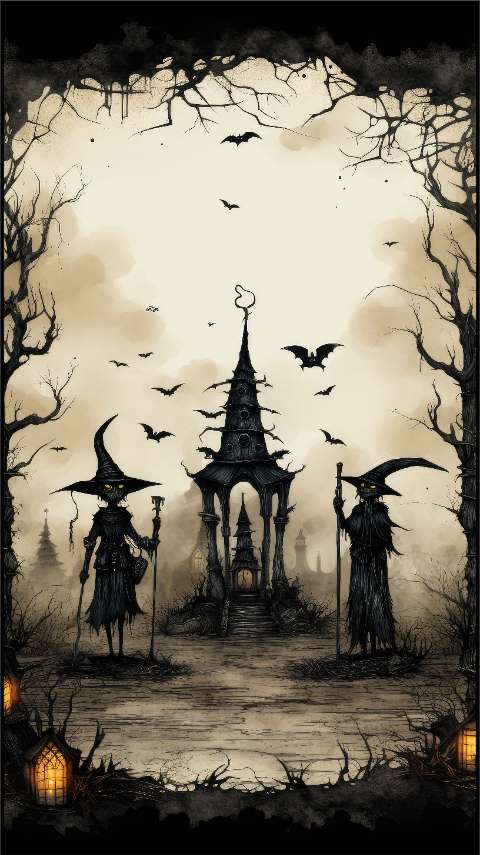 Preview for Mysterious-witches-haunted-landscape-halloween-story-template-0e4e2