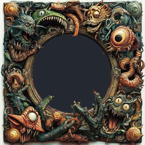 Preview for Biomechanical-frame-art-monster-frame-template-16f62