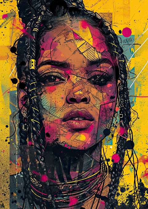 Preview for Vibrant-portrait-art-celebrities-template-4f8ff