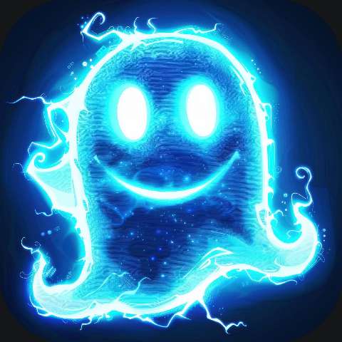 Preview for Glowing-ghost-character-art-neon-purple-template-bb818