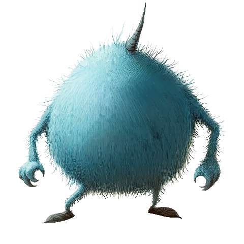 Preview for Blue-furry-monster-with-horn-ugly-monster-template-40ad8