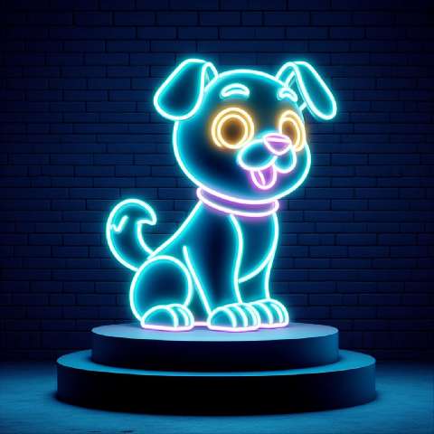 Preview for Neon Puppy Display Template