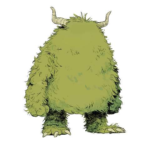 Preview for Green-furry-monster-illustration-large-monster-template-00c44