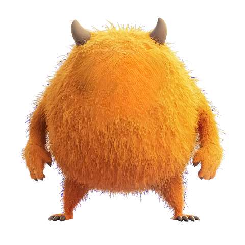 Preview for Orange-furry-monster-illustration-fuzzy-monster-template-3b5cf