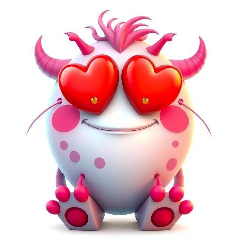 Preview for Cute-cartoon-monster-heart-eyes-aimonsterstyle-template-0b2ba