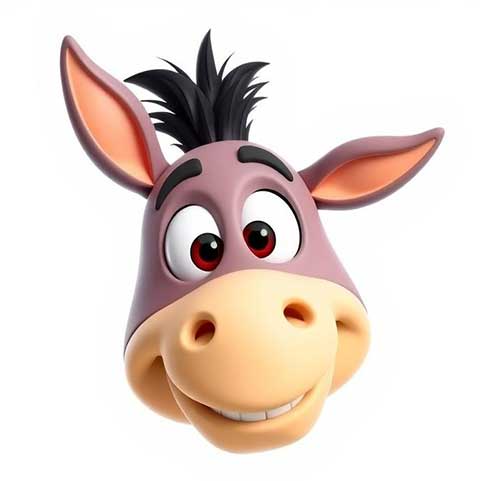 Preview for Eeyore-3d-cartoon-character-aiemojianimals-template-92552