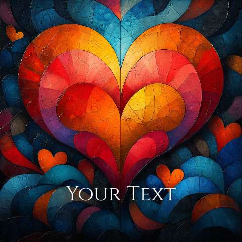 Preview for Colorful-heart-template-design-love-fd7be